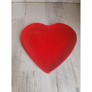 Ancora vintage red heart ceramic‎ plate Valentine Italian